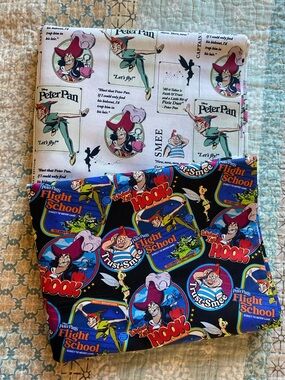 Lot of 2 Disney Peter Pan Cotton Fabric
